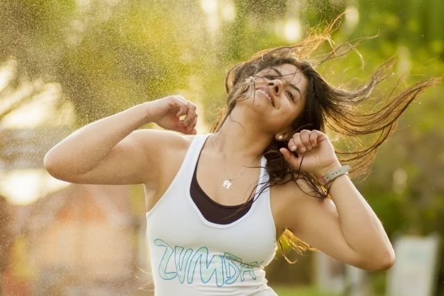 Exercising woman